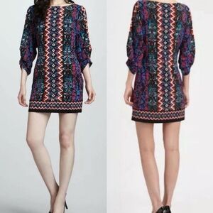 NWT Laundry by Shelli Segal Blue Jewel Multi Dress